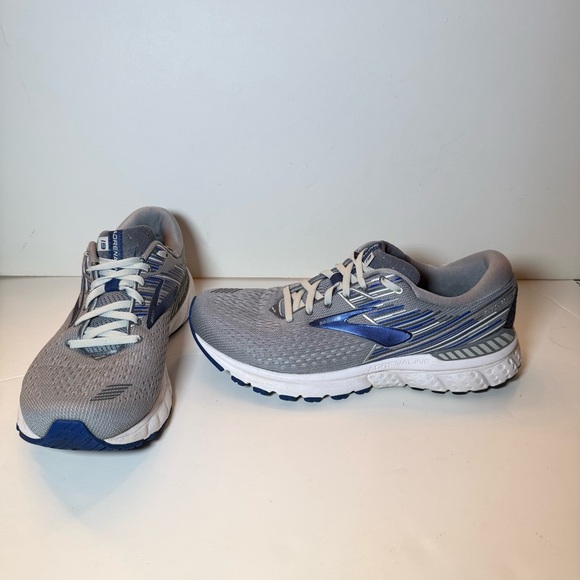 Brooks Men\'s Adrenaline 19 Gray and Blue Athletic Shoes Size 10 medium D main image 4